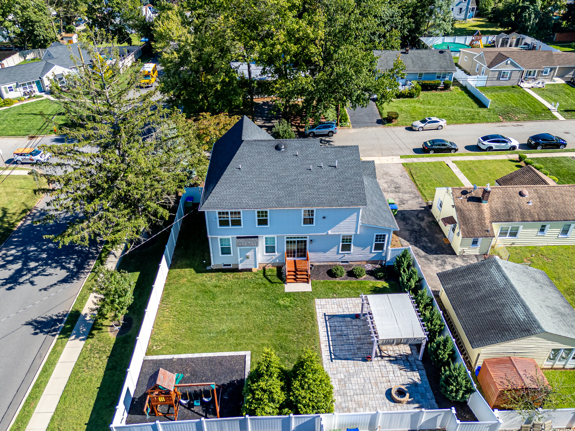 Aerial view over the rear